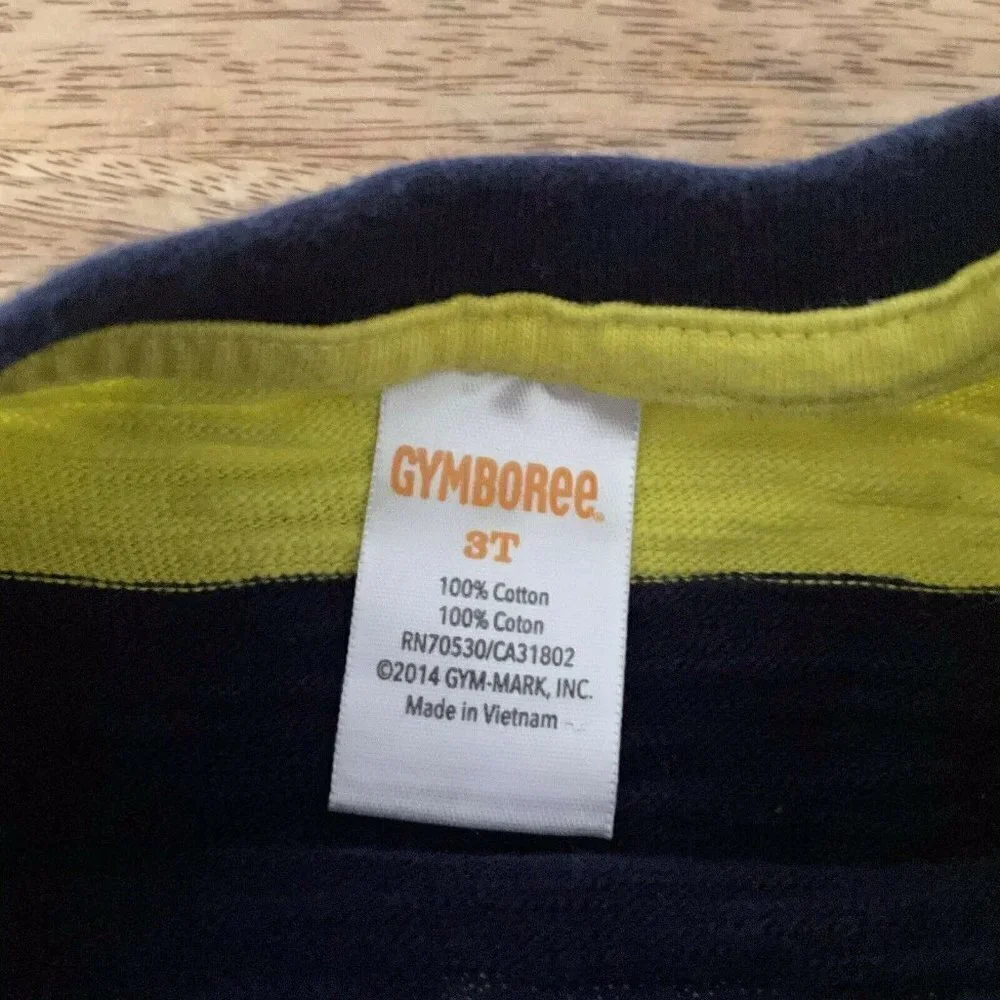 gymboree shirt boys 3t Black yellow stripe